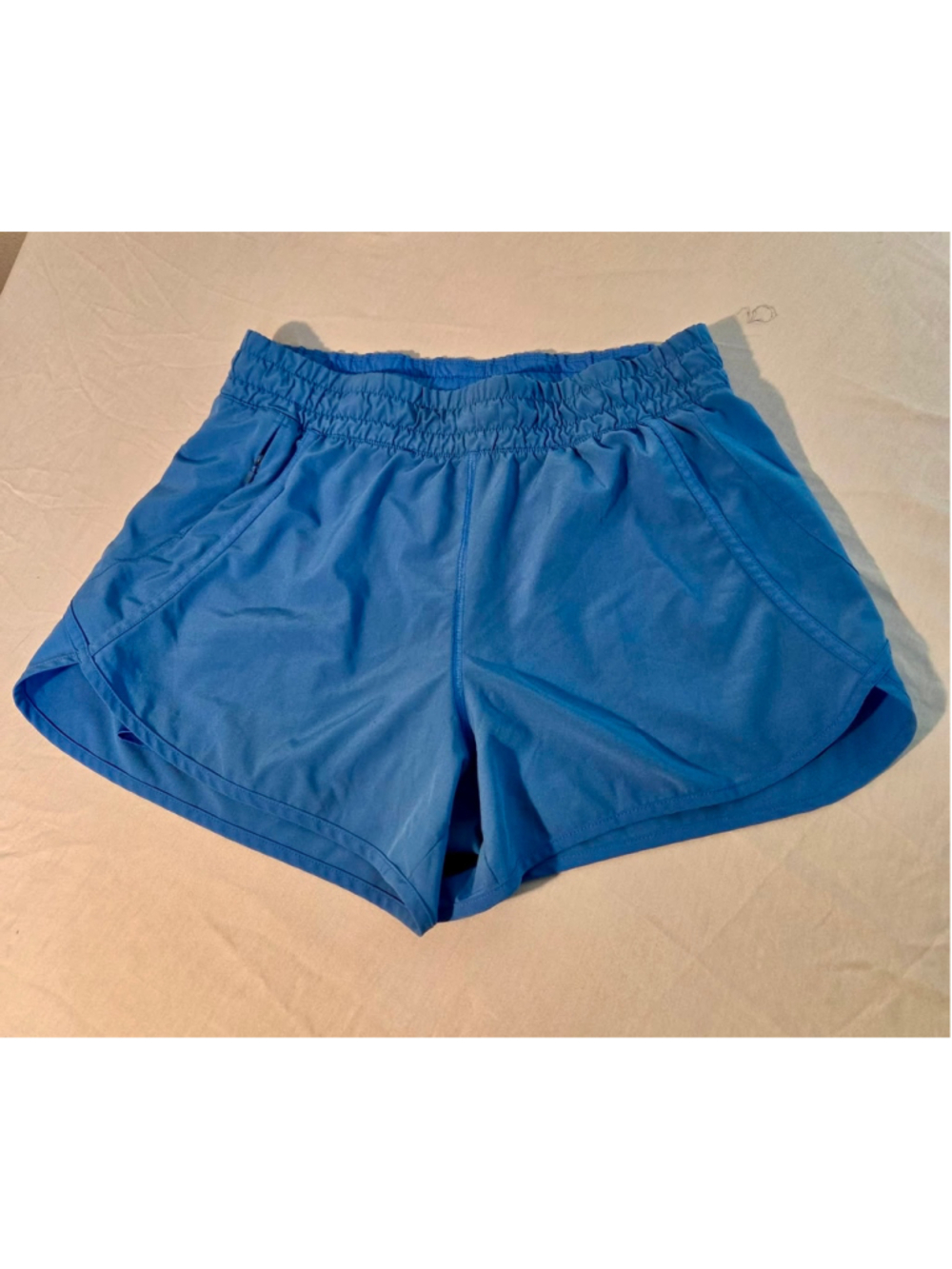 Avia Women’s Running Shorts Zip Pocket Periwinkle Blue Size Large 12-14 W-157